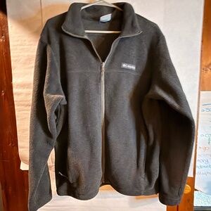 🏕️ Columbia Gray Full-Zip Fleece Jacket Size Small